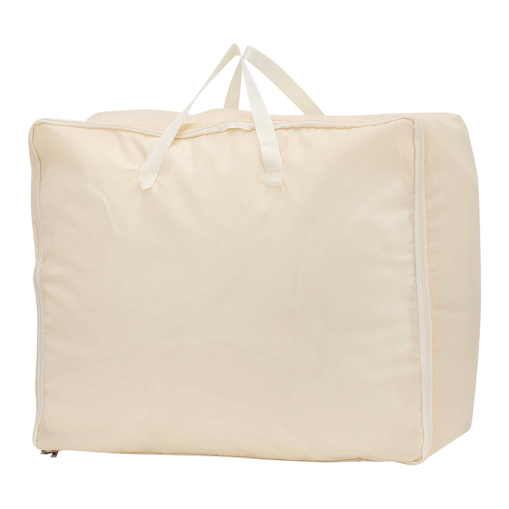 Unique Bargains Foldable Clothes Storage Bags with Handles Beige 23.5*19.5*11in