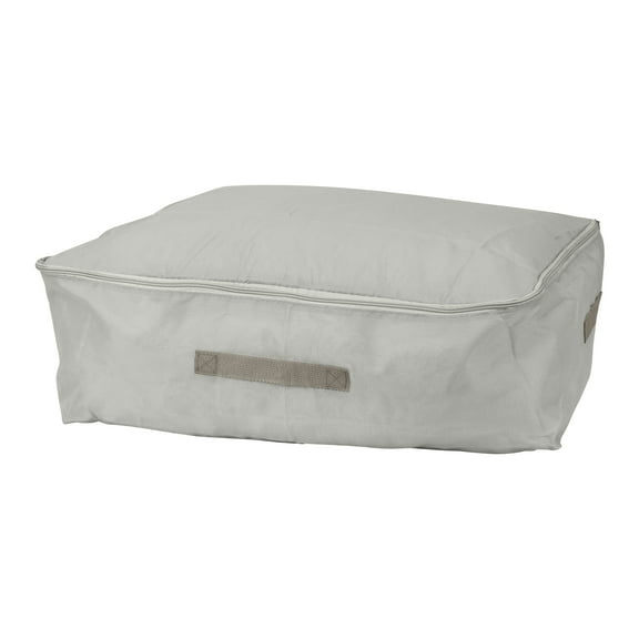 Unique Bargains Foldable Clothes Storage Bags with Handles Grey 30*16*8.5in