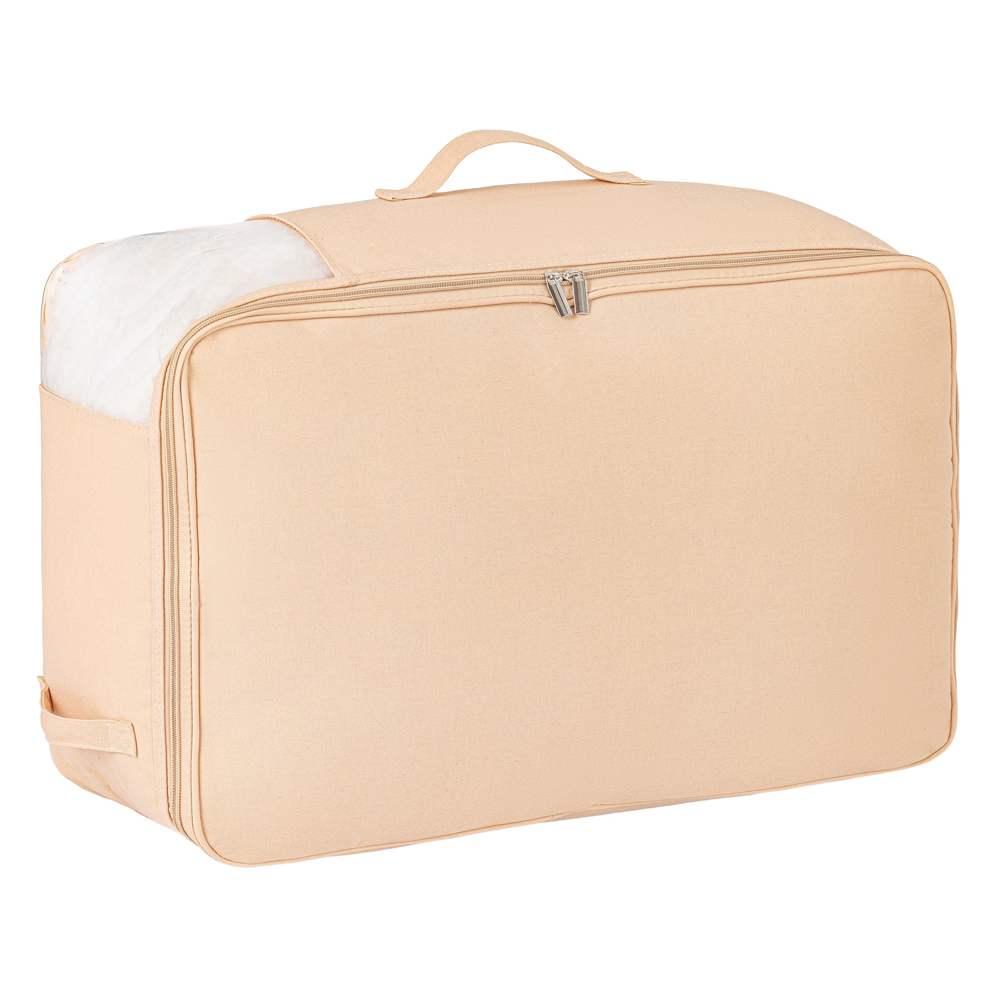 Unique Bargains Foldable Clothing Storage Bag for Comforters Light Pink 21.3"x12.6"x7.9"