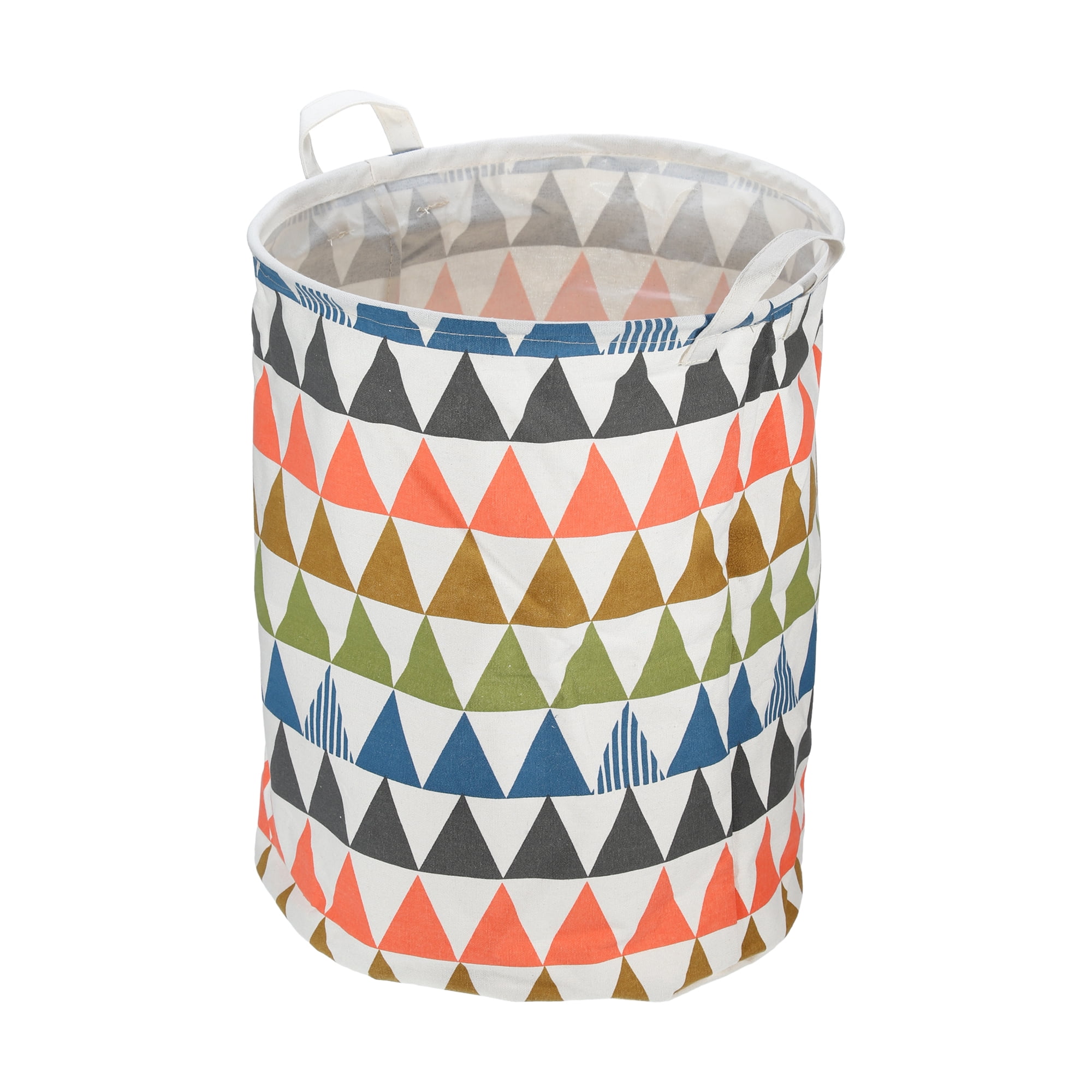 Unique Bargains Foldable Cylindrical Laundry Basket 15.75"x13.78" 40L Assorted Color