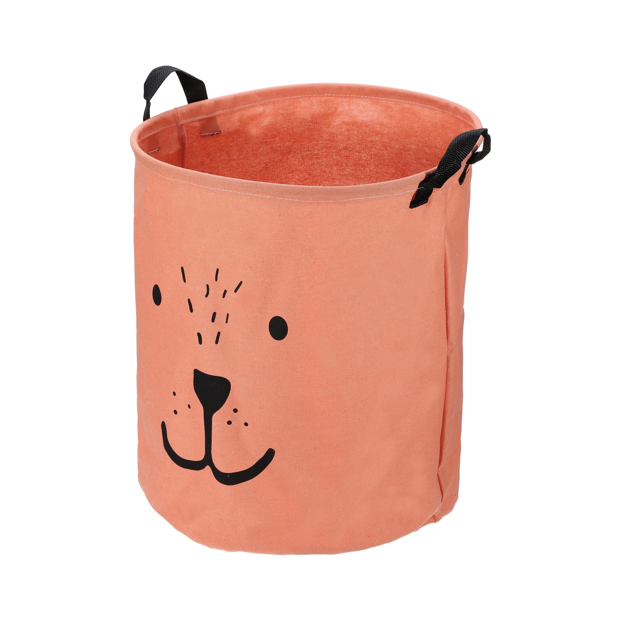Unique Bargains Foldable Cylindrical Laundry Basket 15.75"x13.78" 40L Orange 1 Pc