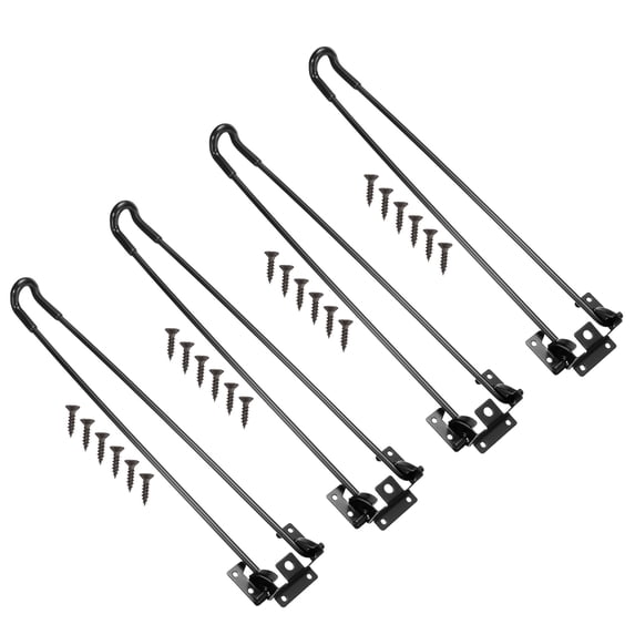 Unique Bargains Foldable Hairpin Leg Metal Table Furniture Legs with Screws 17.7"