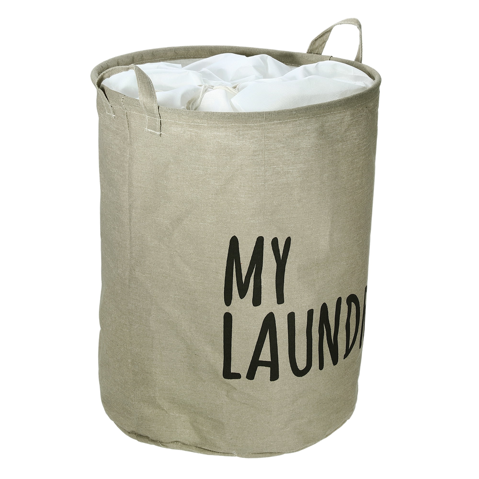 Unique Bargains Foldable Laundry Basket Drawstring Closure Laundry