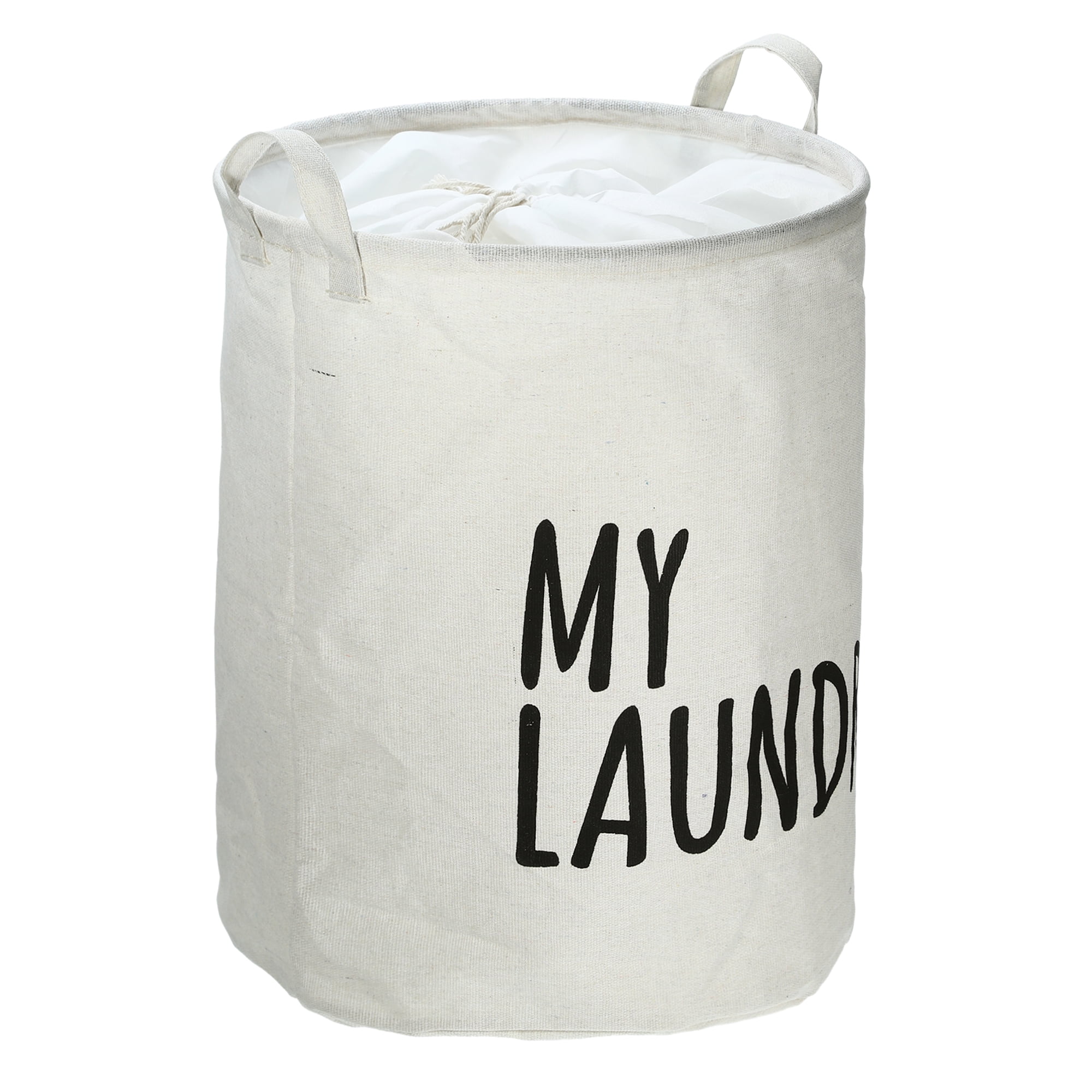 Unique Bargains Foldable Laundry Basket Drawstring Closure Laundry