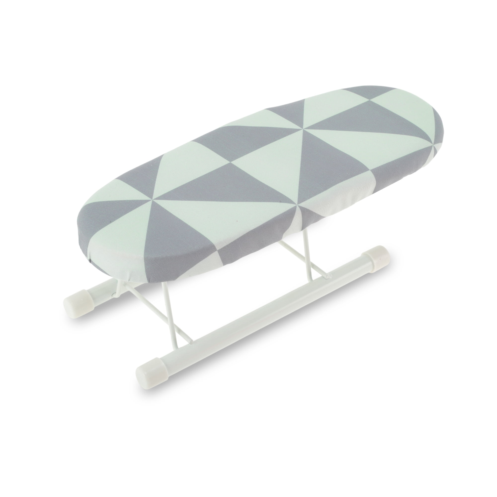 Unique Bargains Foldable Mini Ironing Board Small Travel Light Gray, White