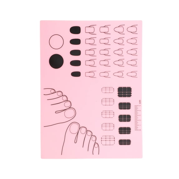 Unique Bargains Foldable Nail Art Stamping Mat 1 Pc Pink