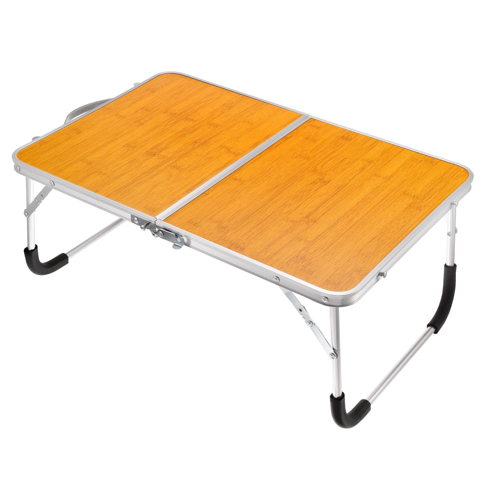 Unique Bargains Foldable Portable Lap Desk Picnic Bed Tray Tables Brown