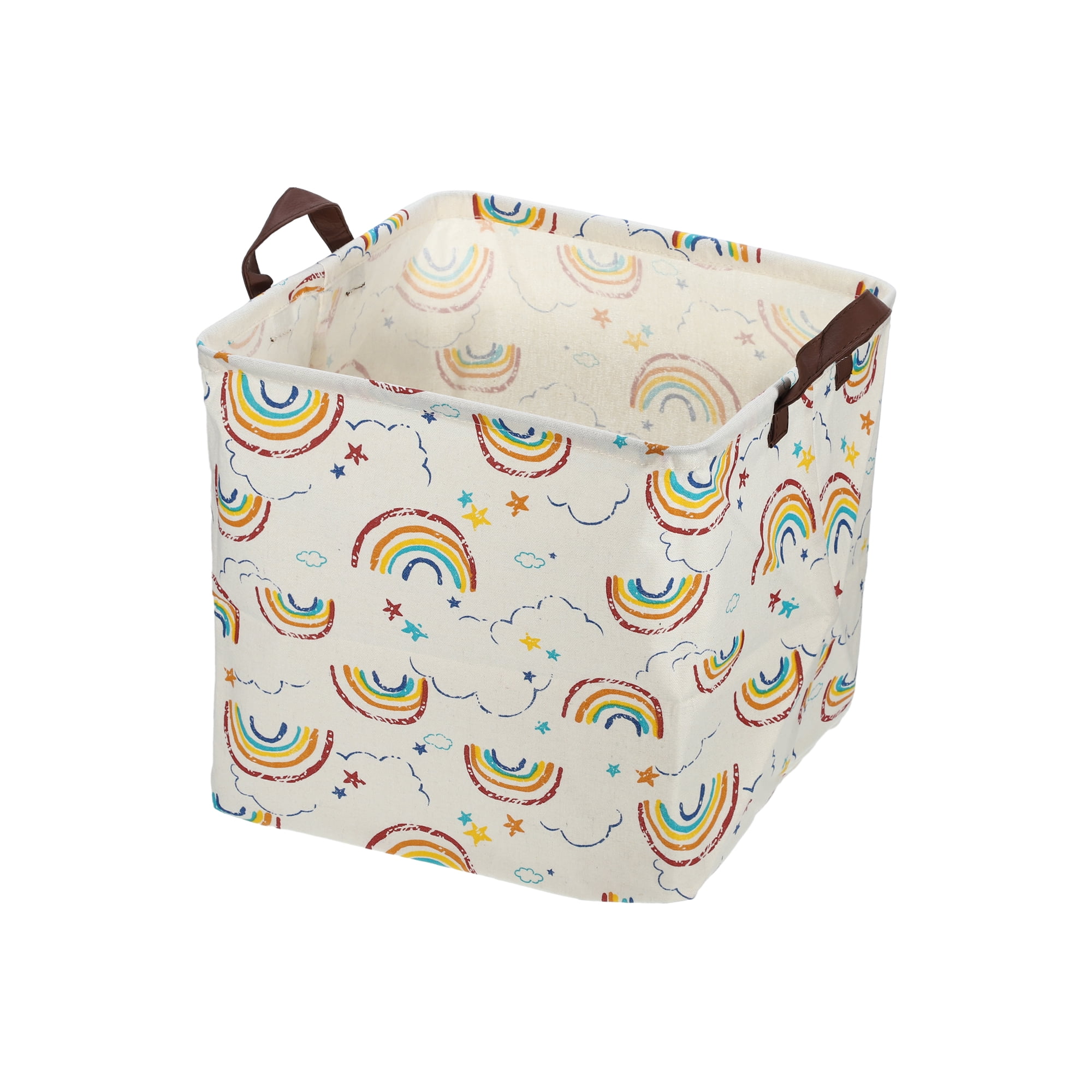 Unique Bargains Foldable Square Laundry Basket 12.60"x12.60"x12.60" 30L Assorted Color