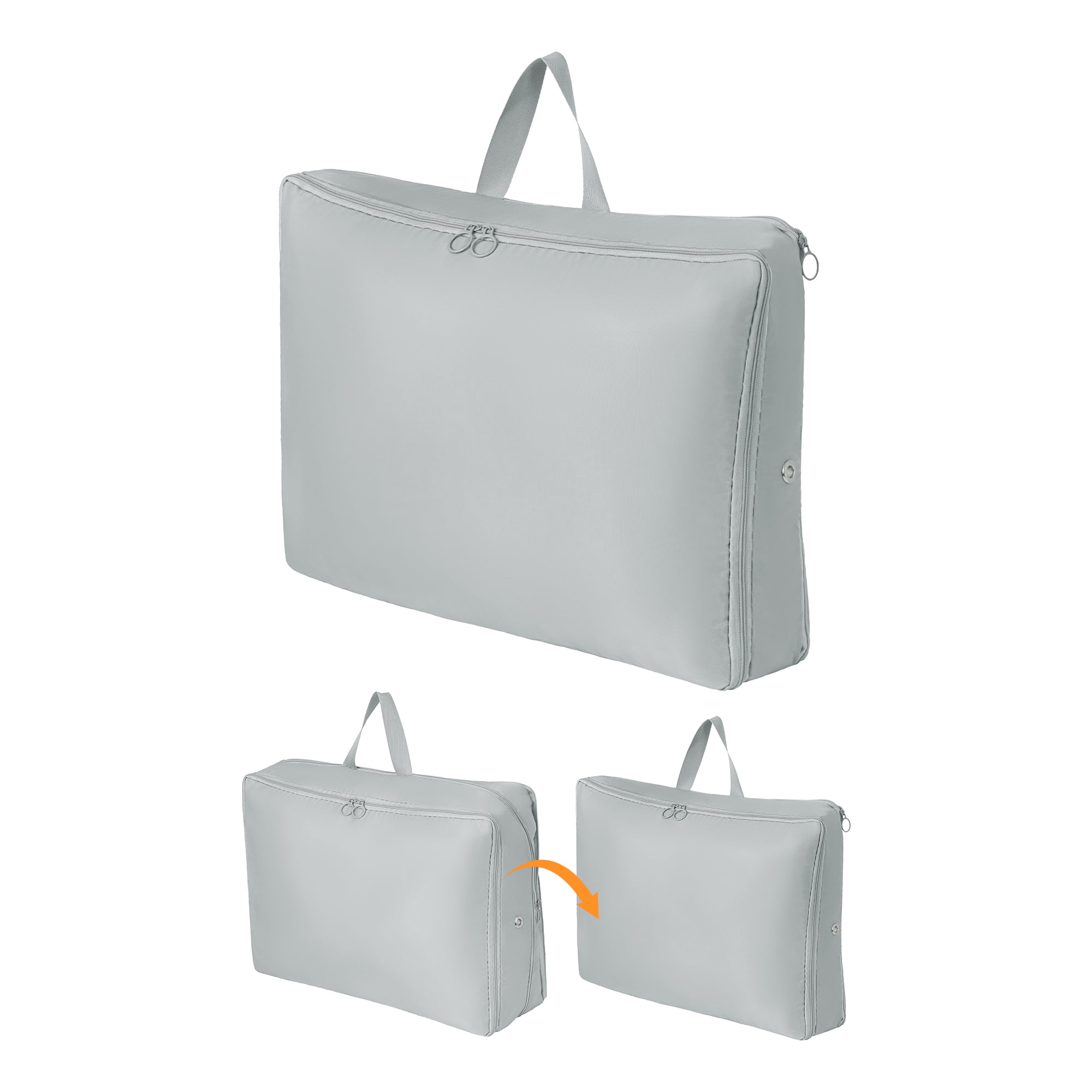 Unique Bargains Foldable Storage Bags Ideal for Organizing Bedroom Grey 15.7"x4.7"x11.8"