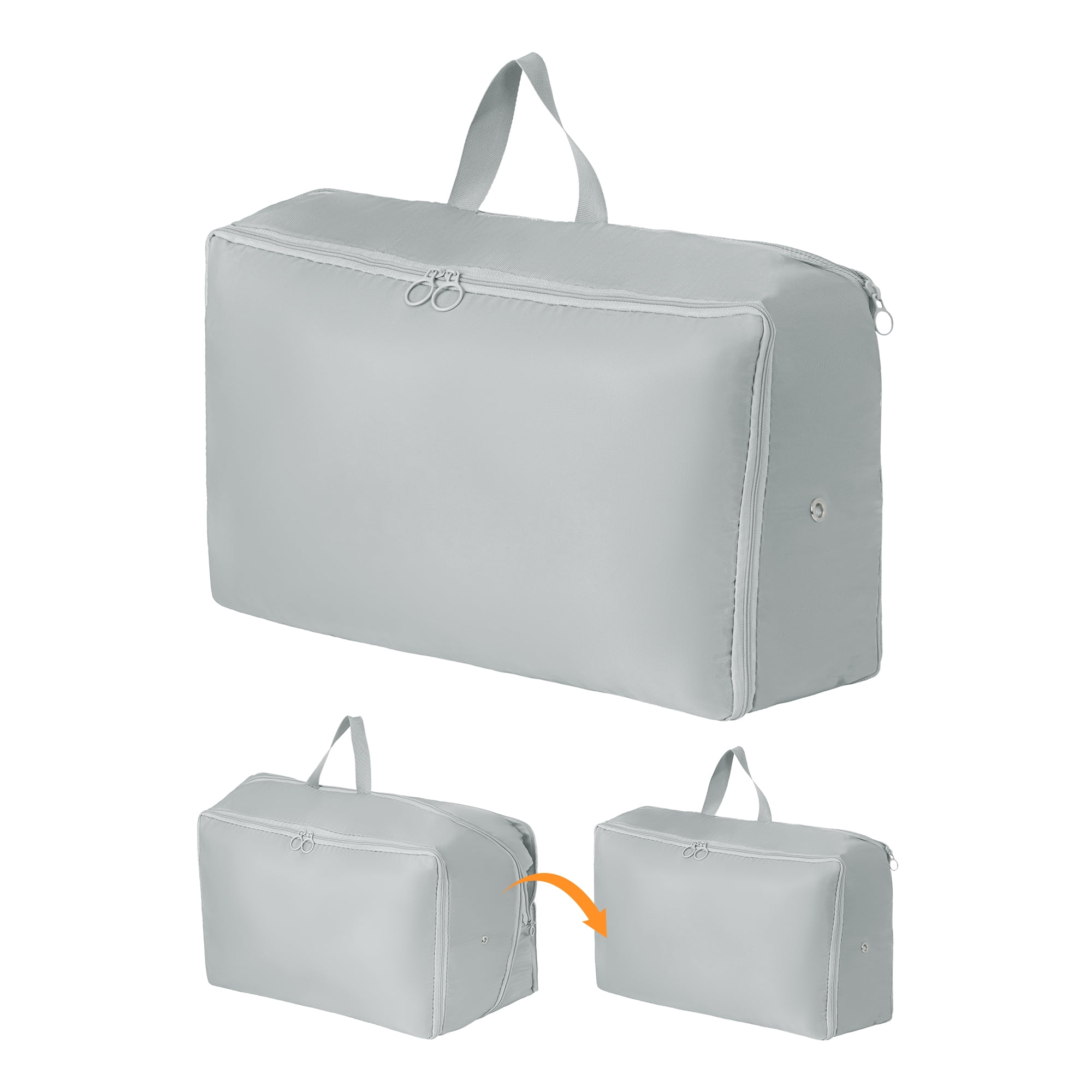 Unique Bargains Foldable Storage Bags Ideal for Organizing Bedroom Grey 21.3"x16.5"x11.8"