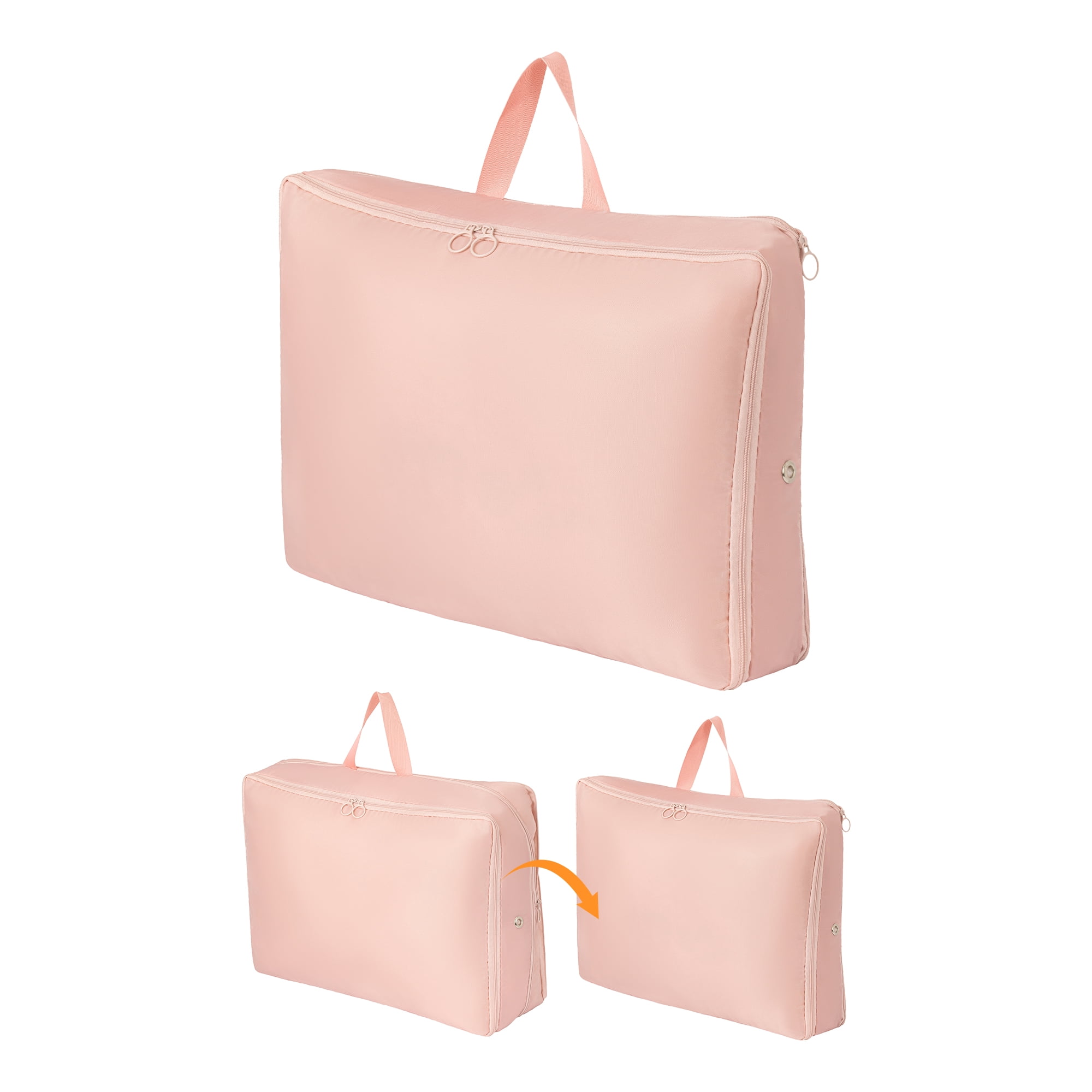 Unique Bargains Foldable Storage Bags Ideal for Organizing Bedroom Pink 15.7"x4.7"x11.8"