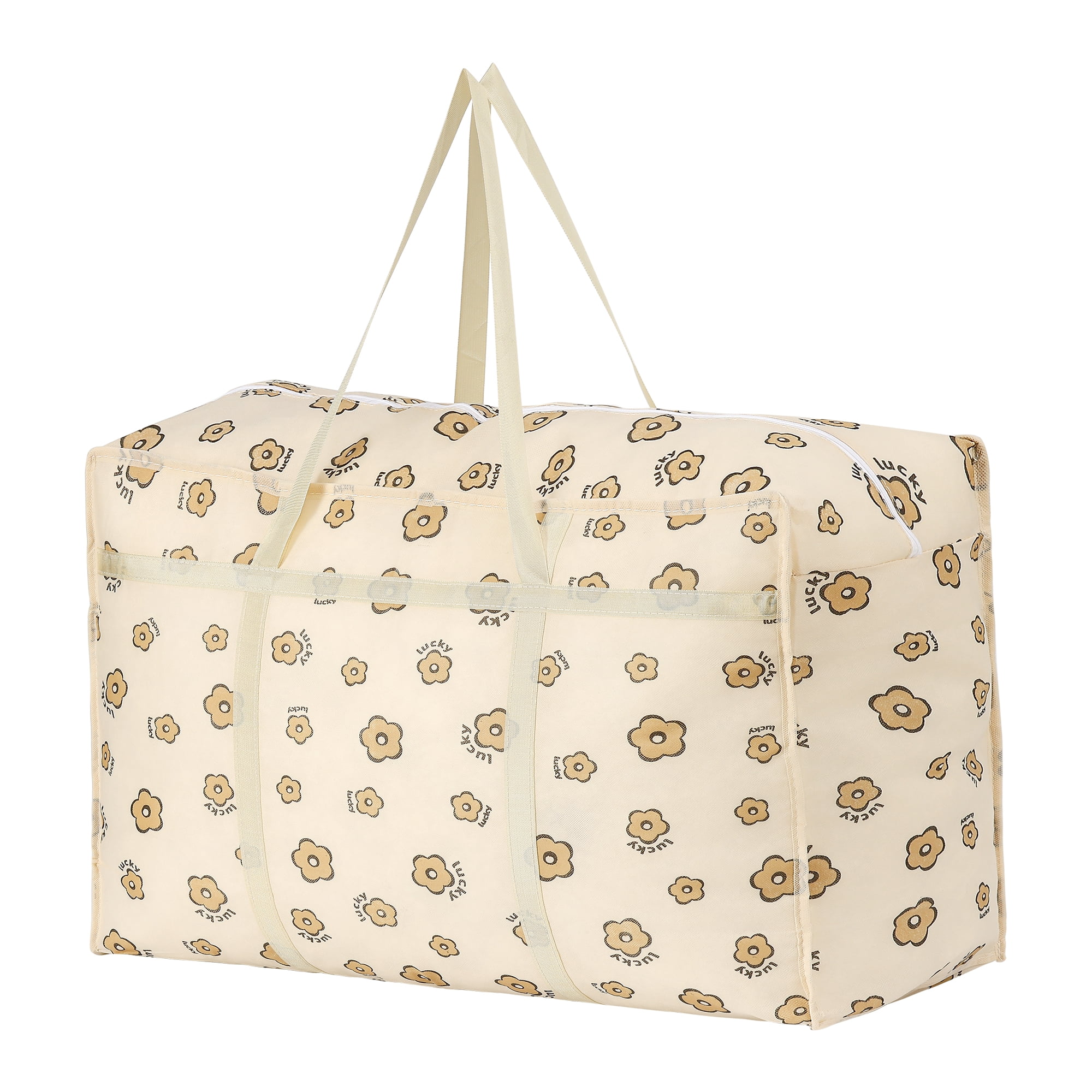 Unique Bargains Foldable Storage Bags for Organizing Clothing Flower 19.7"x11.8"x9.8"