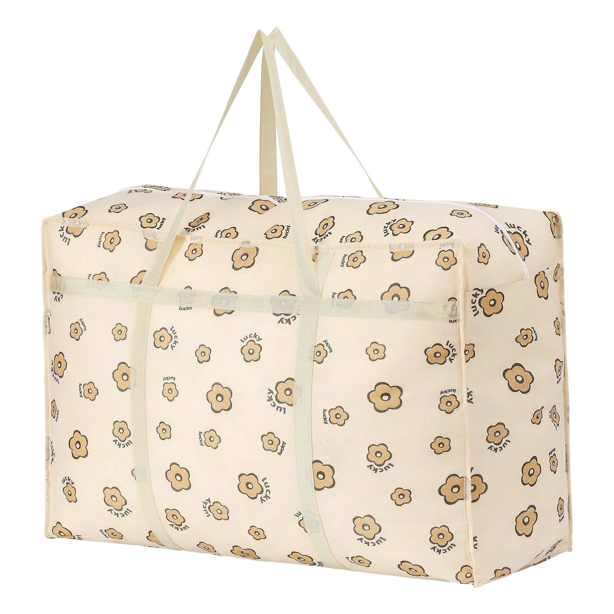 Unique Bargains Foldable Storage Bags for Organizing Clothing Flower 23.6"x15.7"x9.8"
