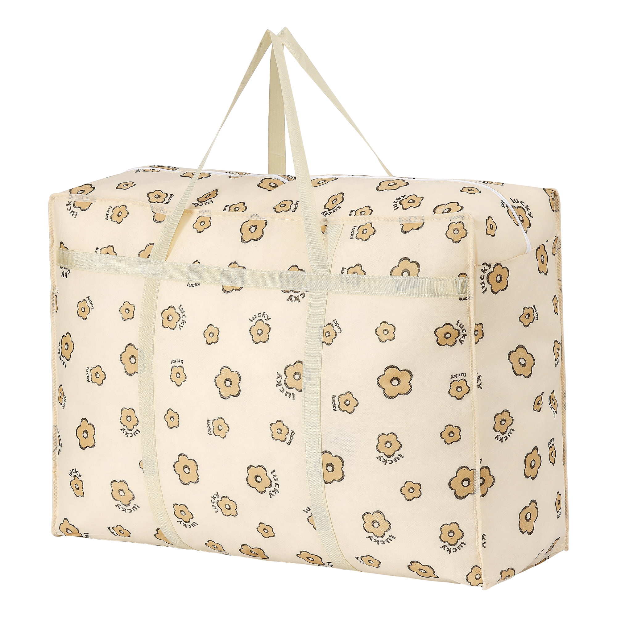 Unique Bargains Foldable Storage Bags for Organizing Clothing Flower 27.6"x19.7"x9.8"