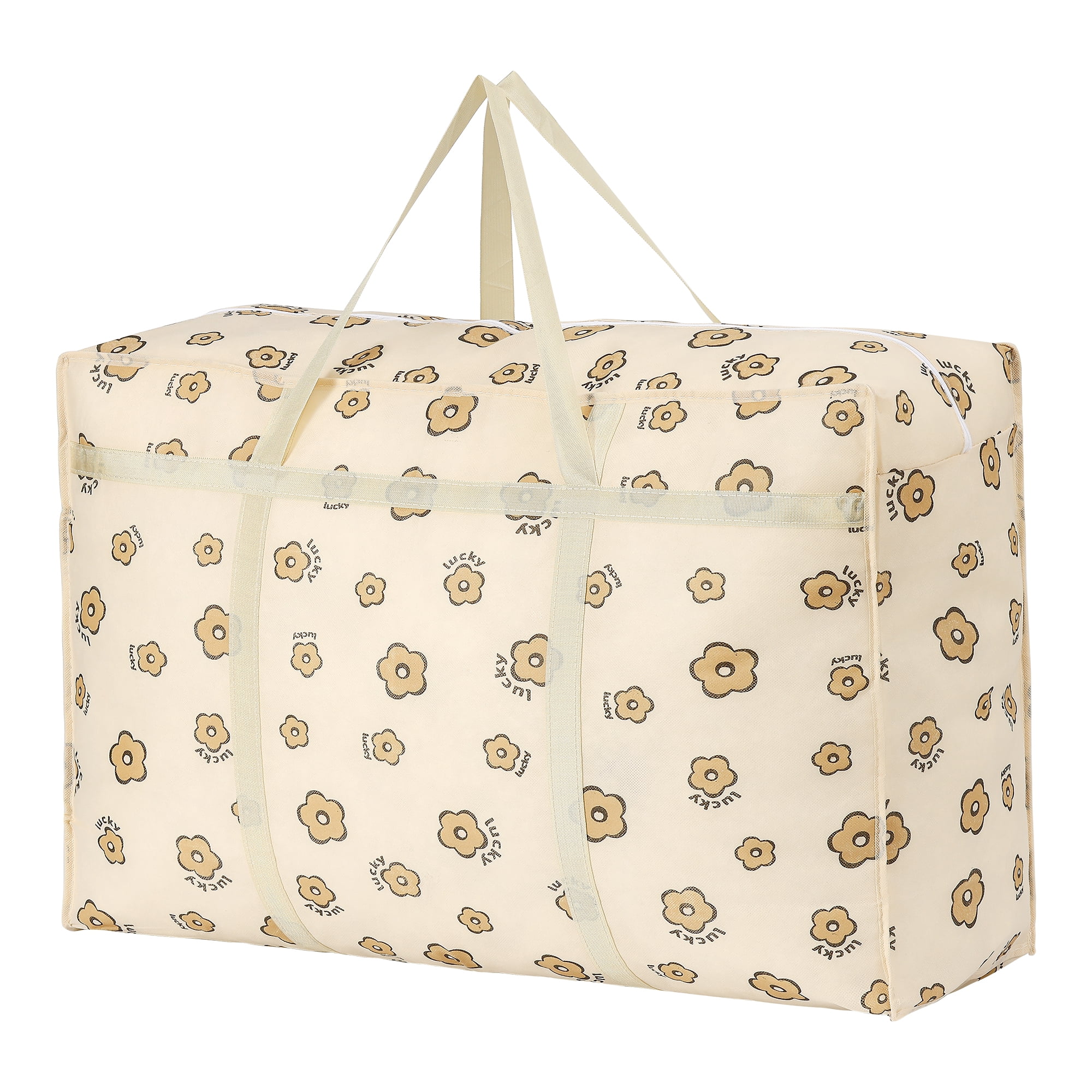 Unique Bargains Foldable Storage Bags for Organizing Clothing Flower 31.5"x19.7"x9.8"