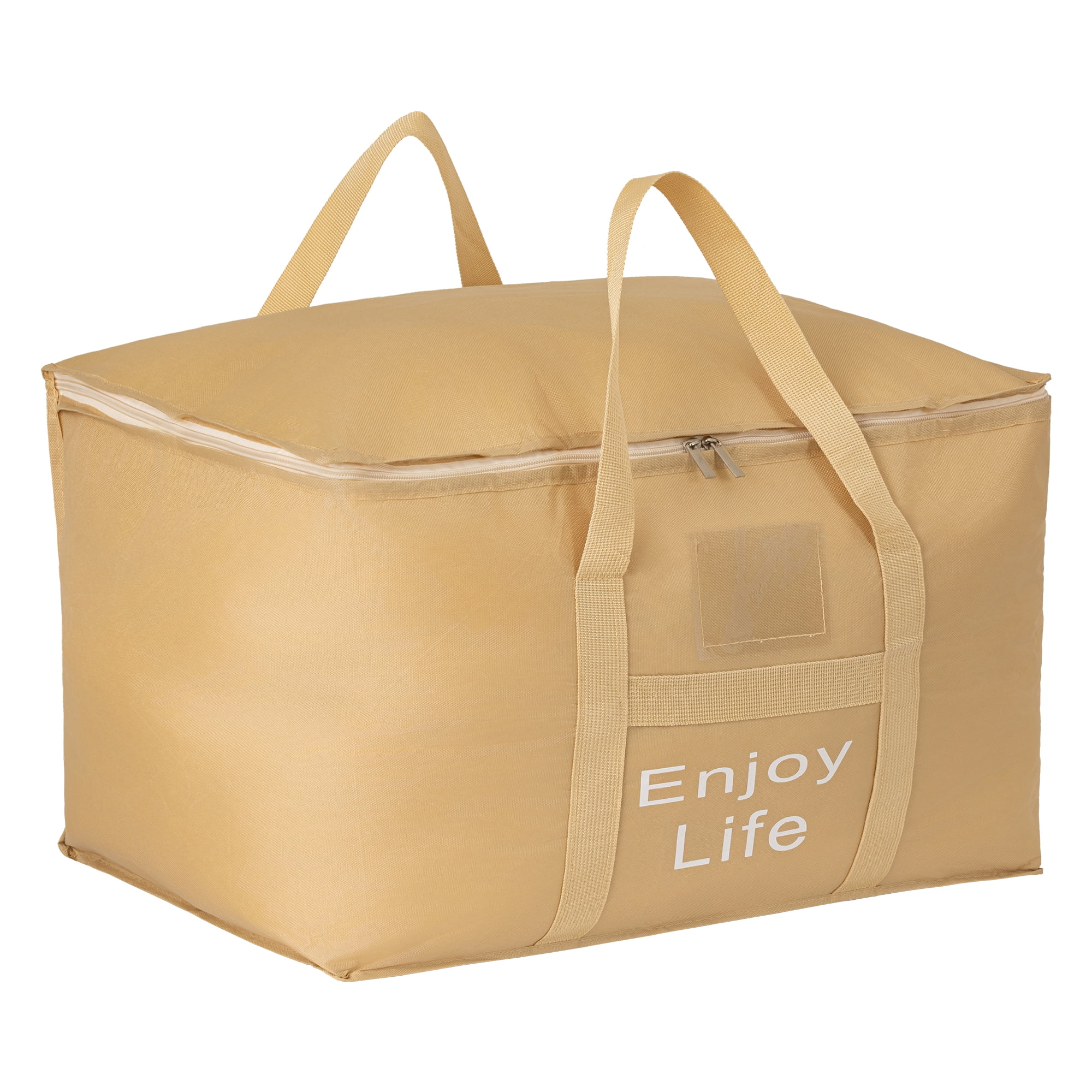 Unique Bargains Foldable Storage Bags for Storing Clothing Light Brown 17.7"x13"x9.8"