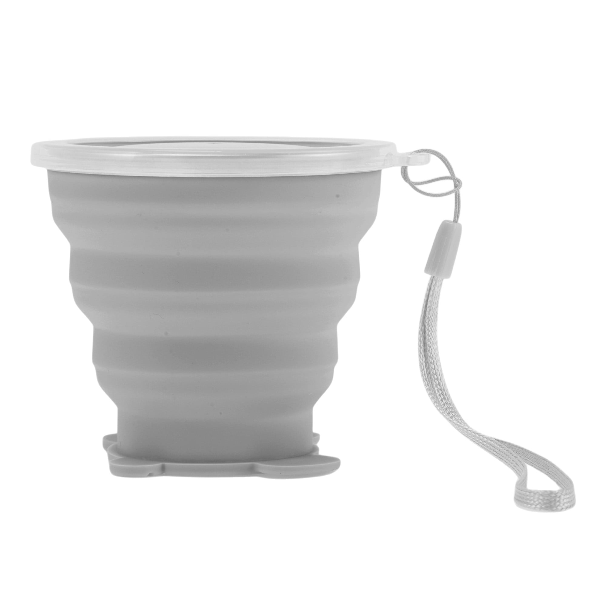 Unique Bargains Folding Cup Bears Design Collapsible Cups 1 Pc  Gray 270ml