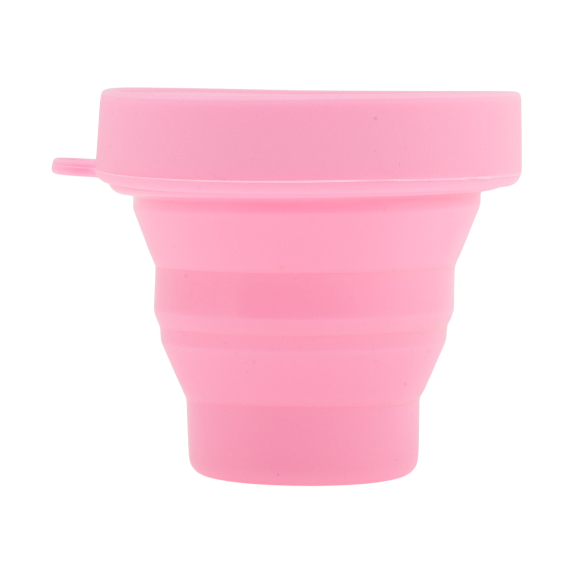 Unique Bargains Folding Cup with a Folded Height of 2cm and a Capacity of 100ml Pink