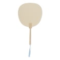 thumbnail image 1 of Unique Bargains Folding Fan 1 Pcs Beige Long Handle Round Apple, 1 of 5