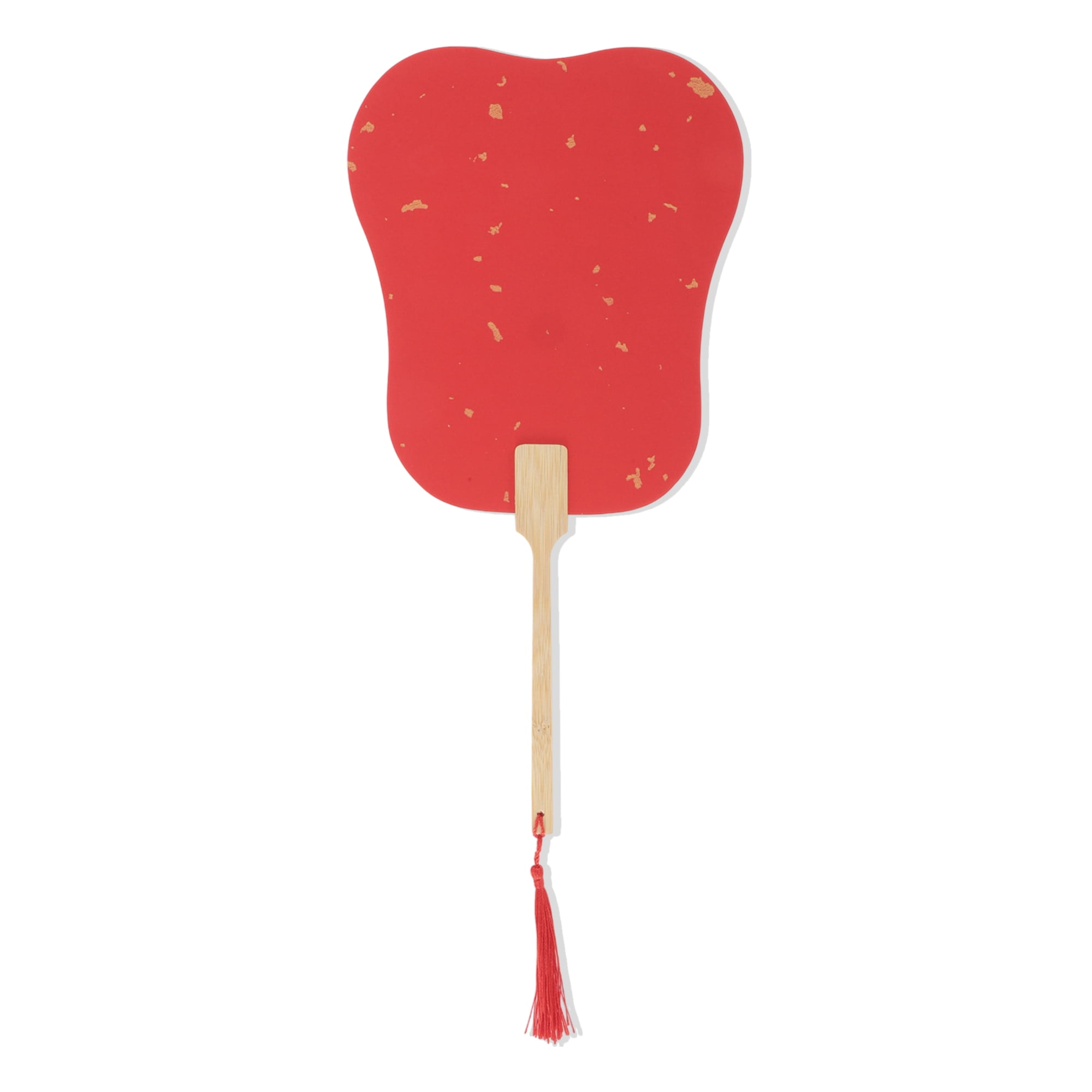 Unique Bargains Folding Fan Red Palm-Leaf