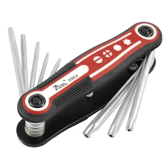 Unique Bargains Folding Hollow End Security Torx Star Wrench Set Repair Tool