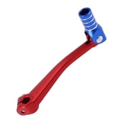 Unique Bargains Folding Motorcycle Gear Shifter Lever for Bosuer 125 Aluminum Alloy Pedal Shift Lever Arm Red Lever and Blue Head with Silver Tone Ring