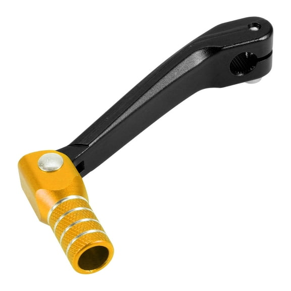 Unique Bargains Folding Motorcycle Gear Shifter Lever for Honda CRF150F 2003-2017 Aluminum Alloy Pedal Shift Lever Arm Black and Gold Tone with Silver Tone Ring