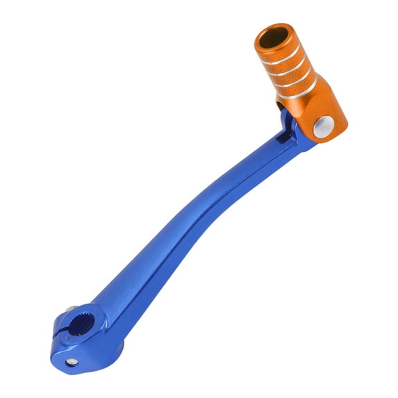 Unique Bargains Folding Motorcycle Gear Shifter Lever for Bosuer 125 Aluminum Alloy Pedal Shift Lever Arm Blue and Orange with Silver Tone Ring