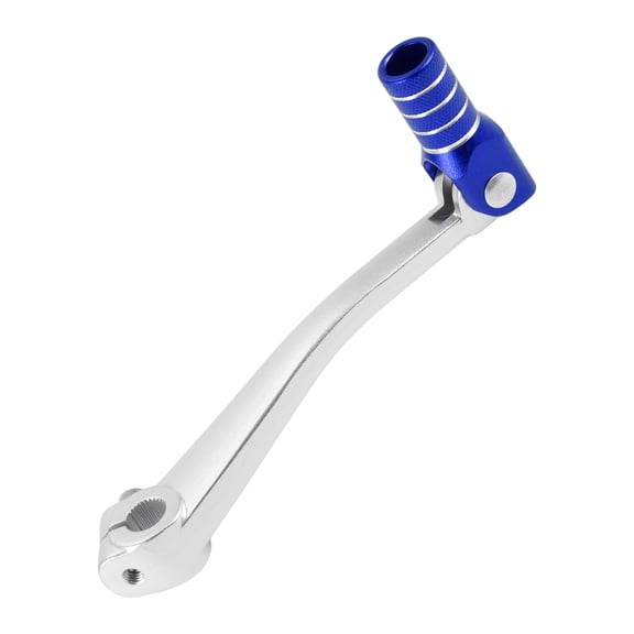 Unique Bargains Folding Motorcycle Gear Shifter Lever for Bosuer 125 Aluminum Alloy Pedal Shift Lever Arm Silver Tone Blue Head with Silver Tone Ring