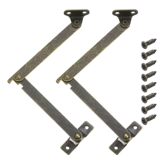 Unique Bargains Folding Support Lift Up Lid Stay 180 Degree Rotatable Hinges 7.36"x0.47"