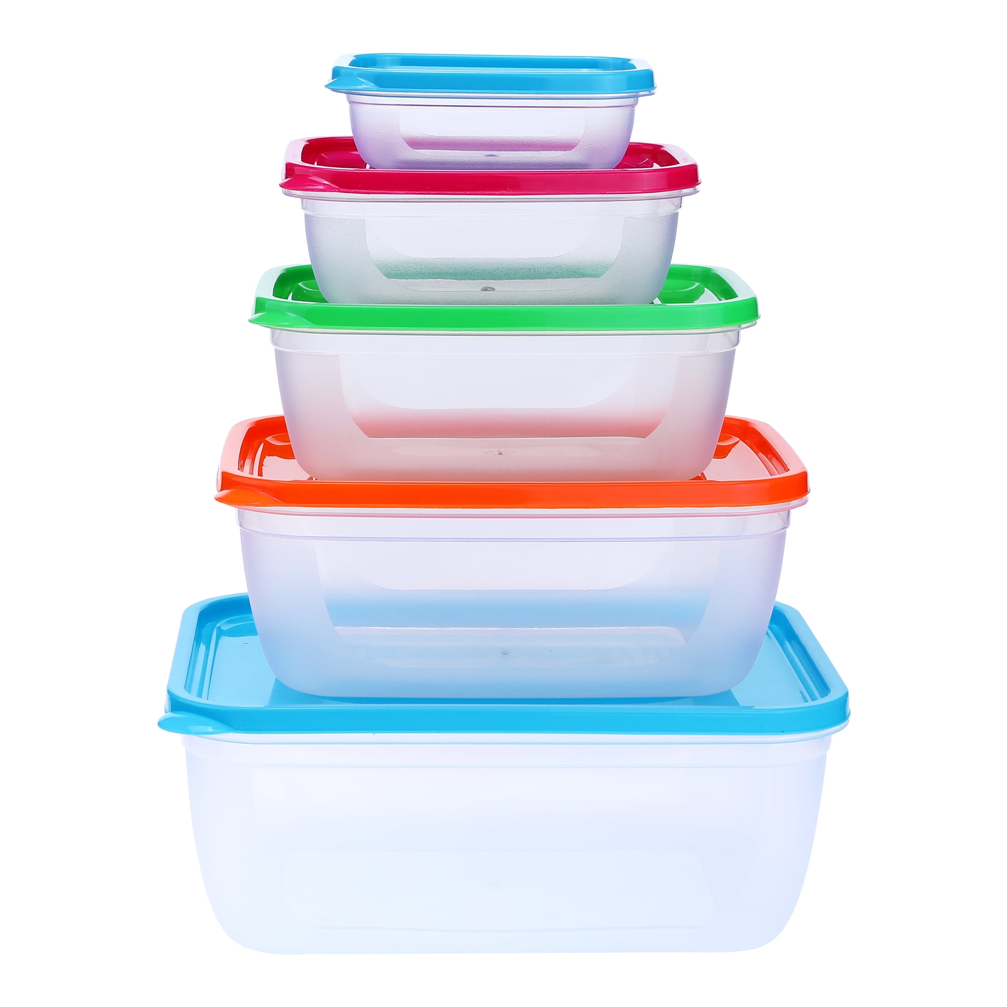 Unique Bargains Food Storage Containers Lunch Box Rectangle 10 Packs