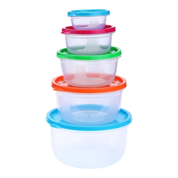 Unique Bargains Food Storage Containers Lunch Box Round 10 Packs