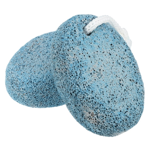 Unique Bargains Foot Care Exfoliating Scrub Stone Double Sided Pumice Stone Foot File Pumice Stone 2 Pcs Blue