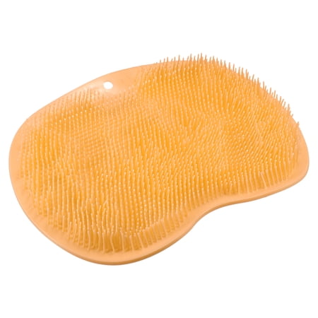 Unique Bargains Foot Massager Scrubber Shower Foot Clean Massager Scrubber with Suction Cups 11.81"x8.85" Orange