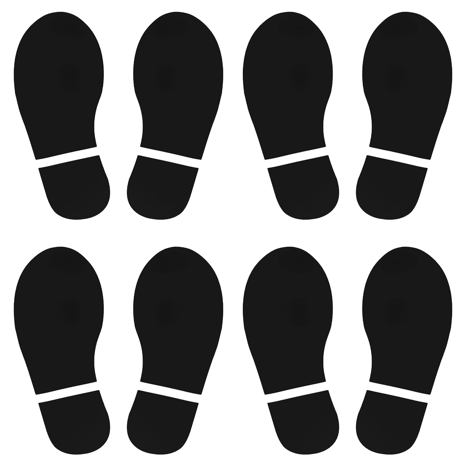 Unique Bargains Footprint Sticker Floor Decal Sign for Class Black 11x4.2"
