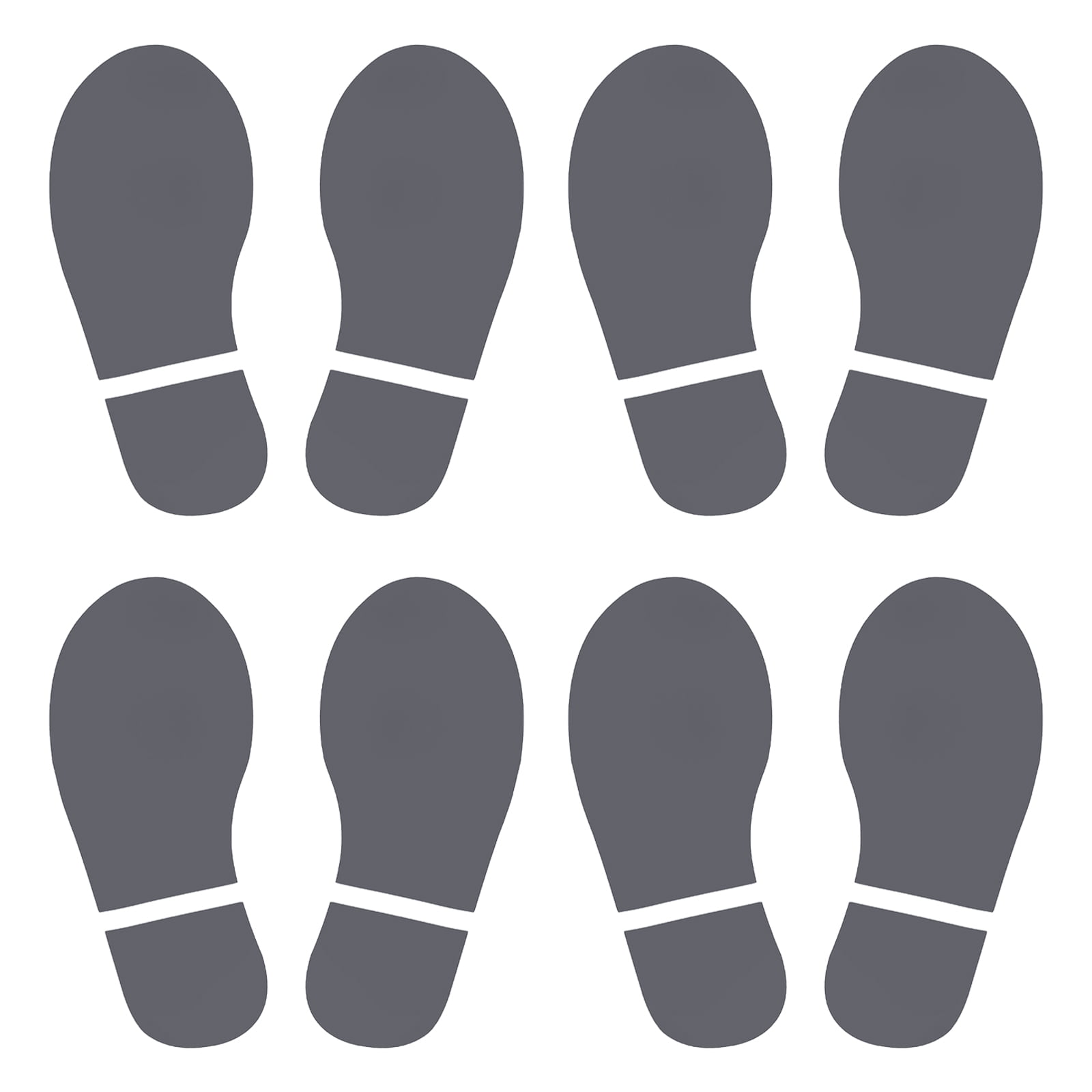 Unique Bargains Footprint Sticker Floor Decal Sign for Class Dark Gray 10x3.7"