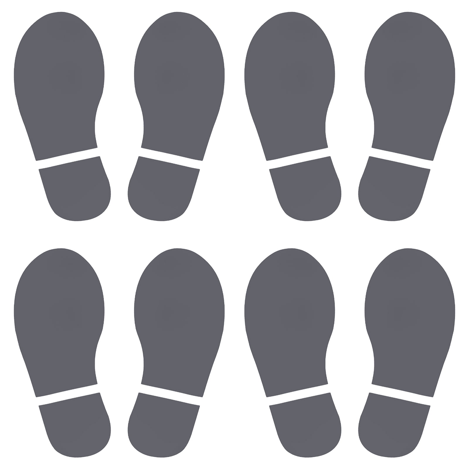 Unique Bargains Footprint Sticker Floor Decal Sign for Class Dark Gray 11x4.2"