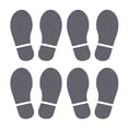 thumbnail image 1 of Unique Bargains Footprint Sticker Floor Decal Sign for Class Dark Gray 6x2.5", 1 of 6