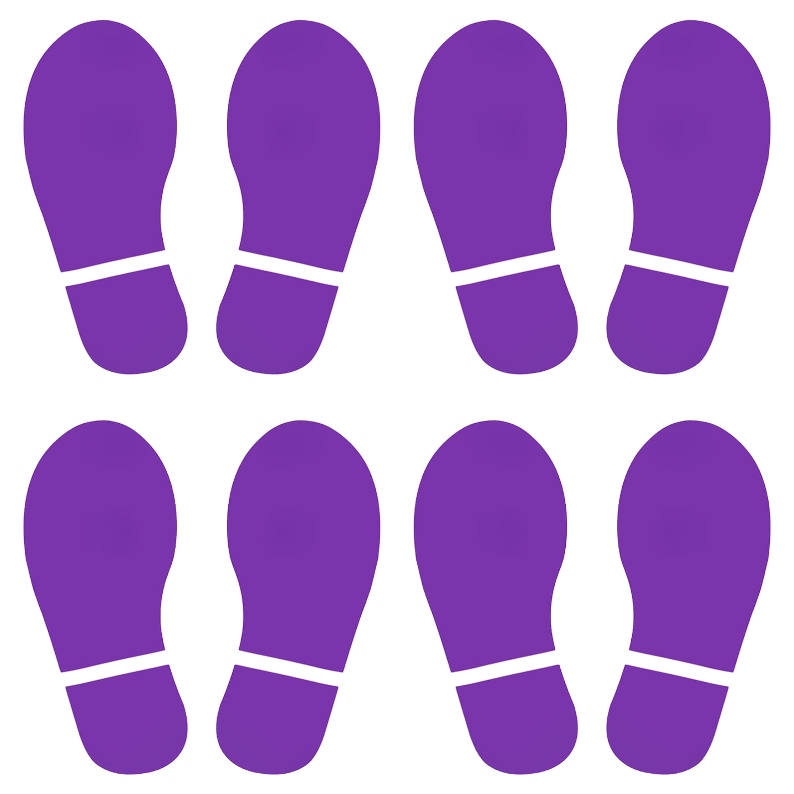 Unique Bargains Footprint Sticker Floor Decal Sign for Class Dark Purple 11x4.2"