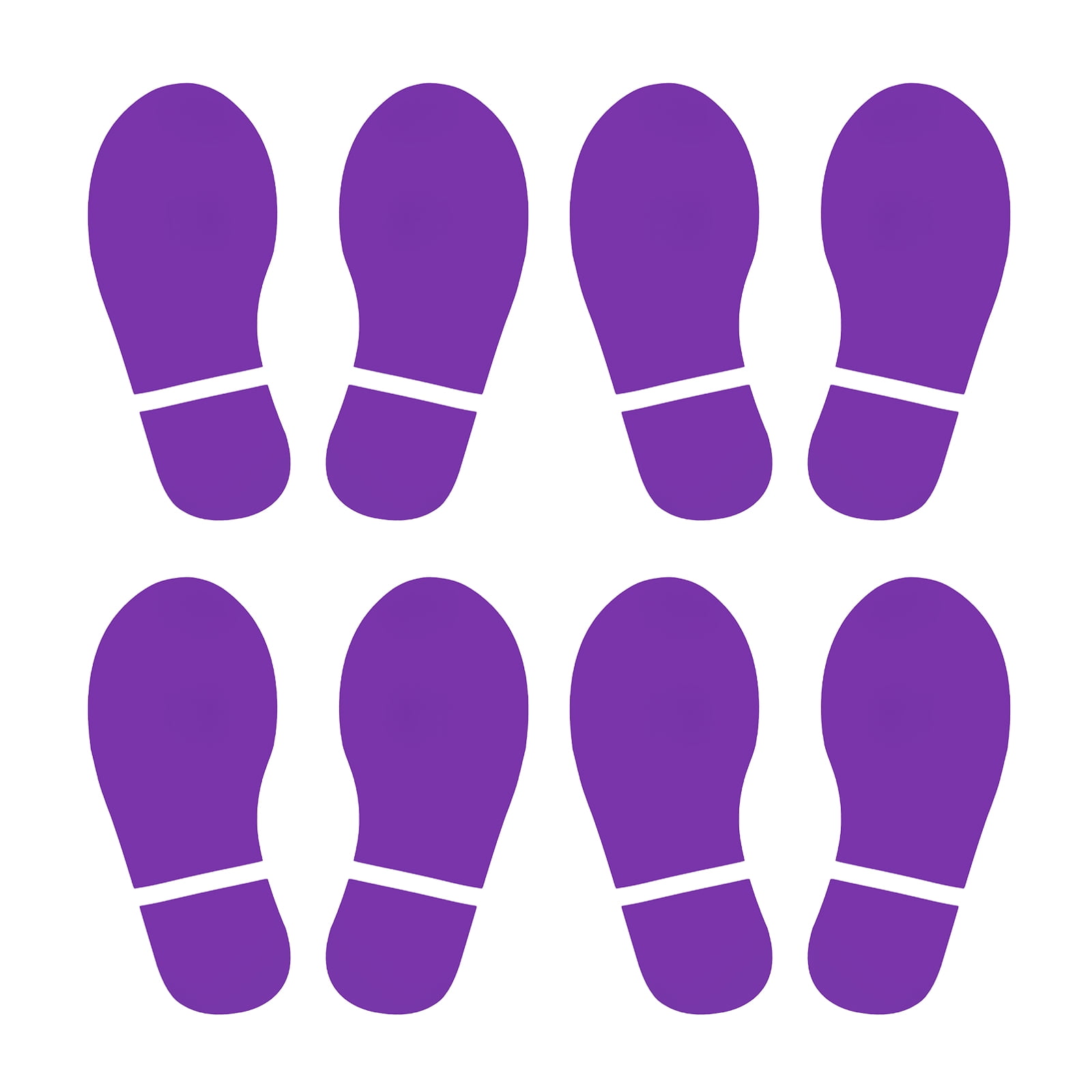Unique Bargains Footprint Sticker Floor Decal Sign for Class Dark Purple 6x2.5"