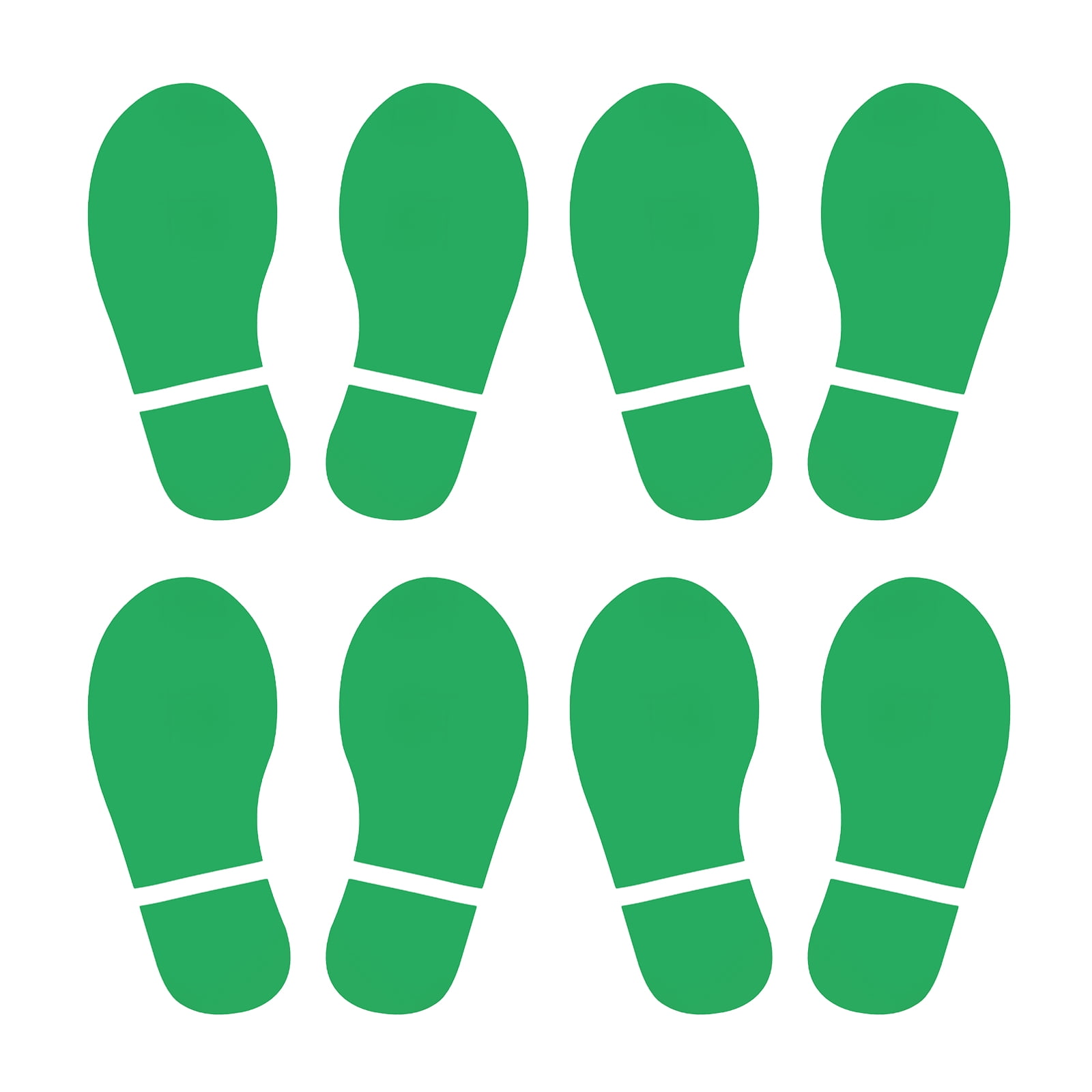Unique Bargains Footprint Sticker Floor Decal Sign for Class Green 6x2.5"