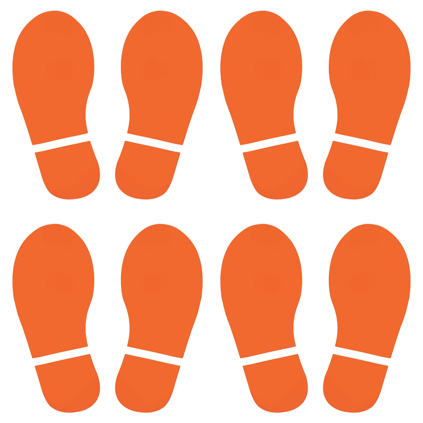 Unique Bargains Footprint Sticker Floor Decal Sign for Class Orange 11x4.2"