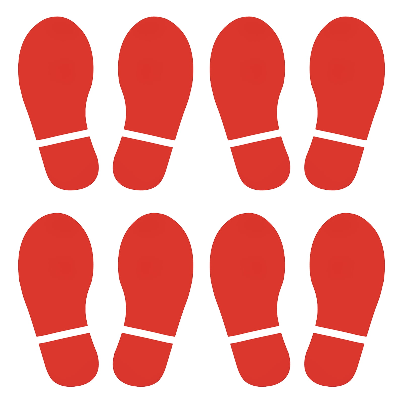 Unique Bargains Footprint Sticker Floor Decal Sign for Class Red 10x3.7"