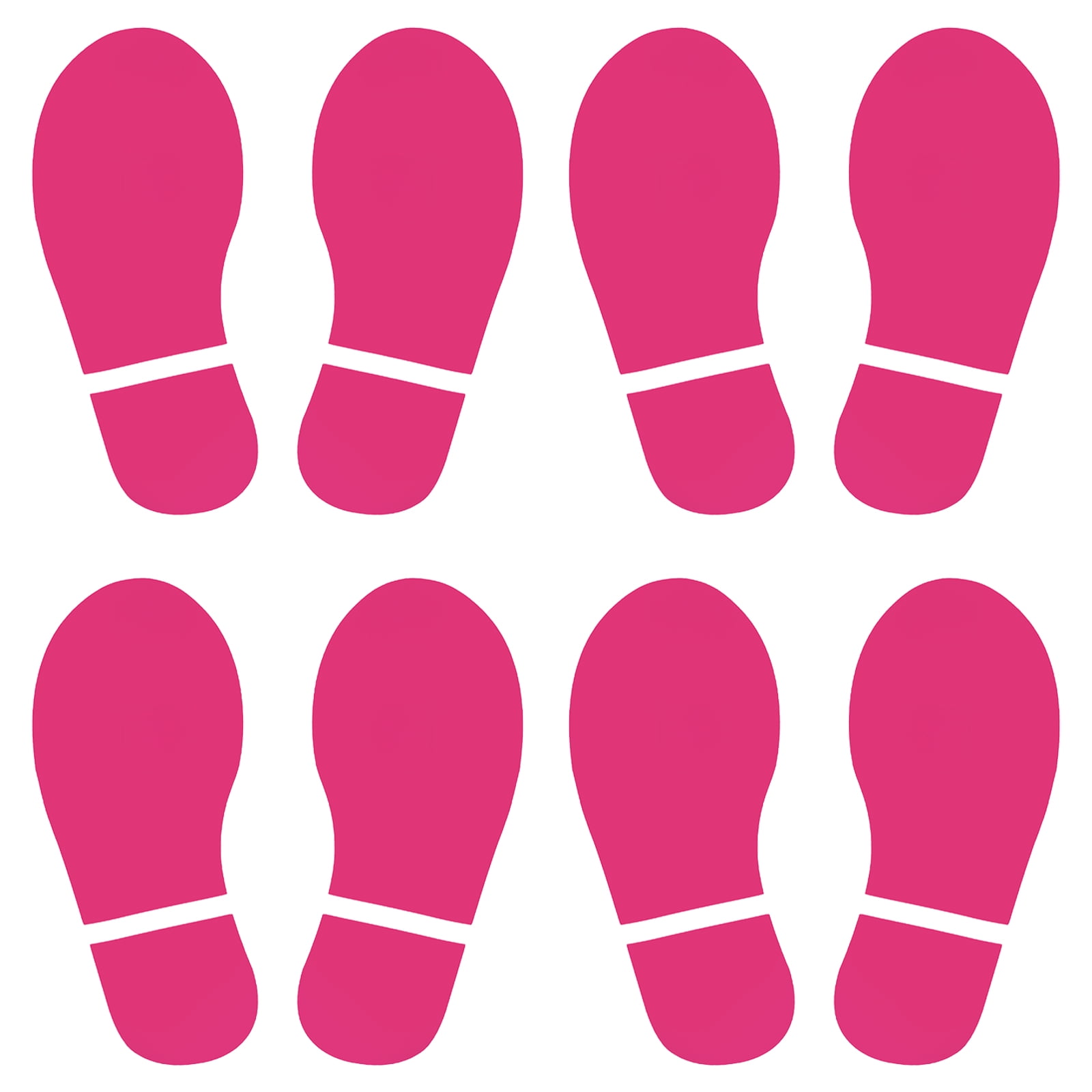 Unique Bargains Footprint Sticker Floor Decal Sign for Class Rose Red 11x4.2"