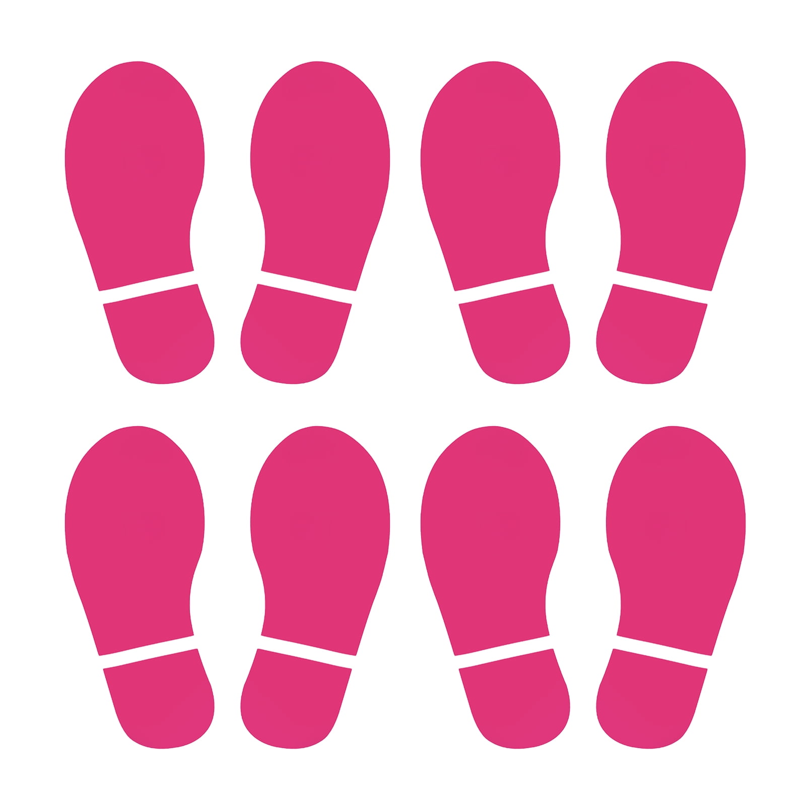 Unique Bargains Footprint Sticker Floor Decal Sign for Class Rose Red 6x2.5"