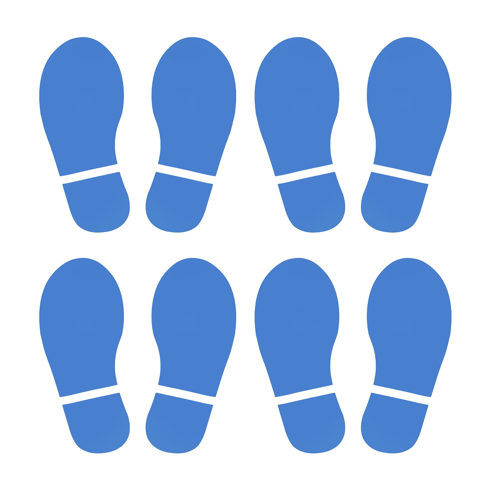 Unique Bargains Footprint Sticker Floor Decal Sign for Class Sky Blue 6x2.5"