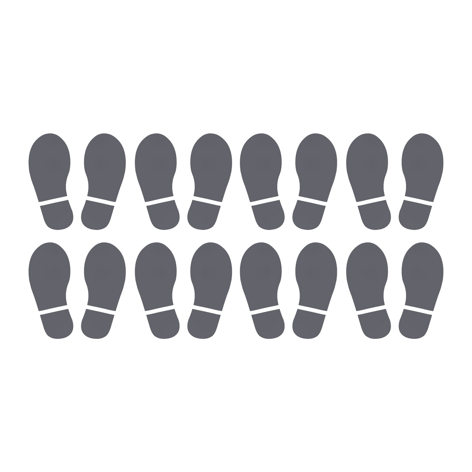 Unique Bargains Footprint Sticker Shoes Decal Sign for Class Decor Dark Gray 8x3.3"