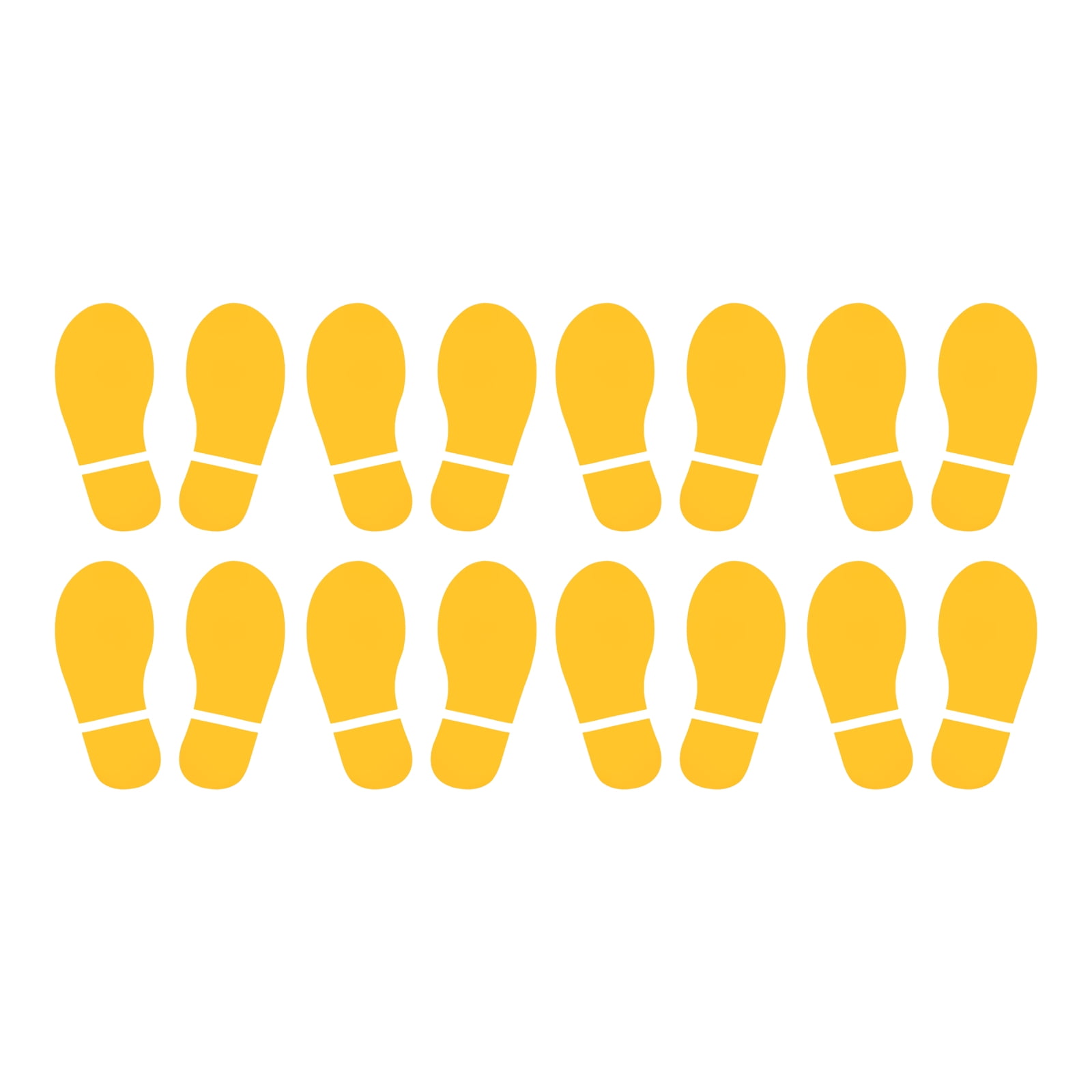 Unique Bargains Footprint Sticker Shoes Decal Sign for Class Decor Yellow 8x3.3"