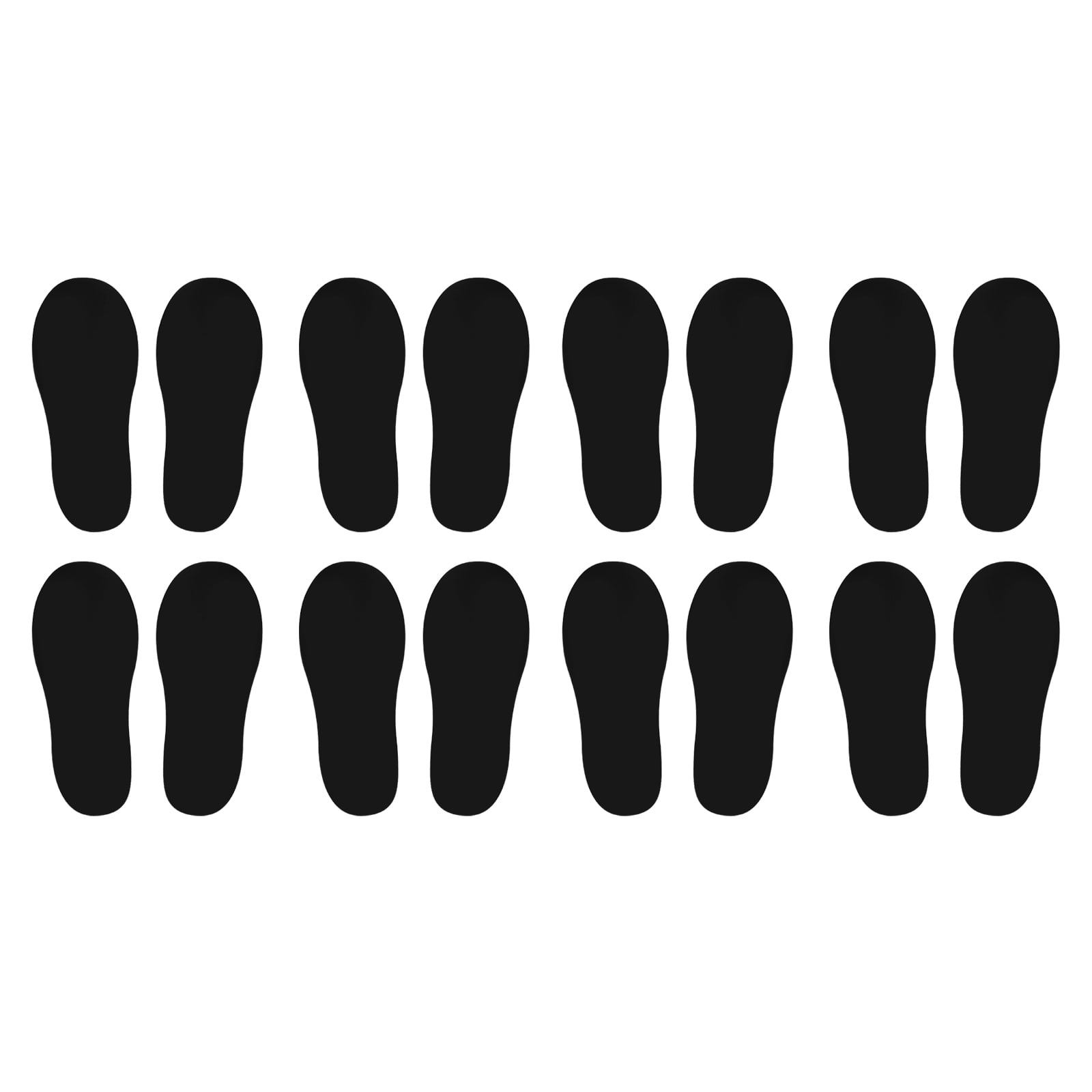 Unique Bargains Footprint Sticker Shoes Floor Decal Sign Black 8x3"
