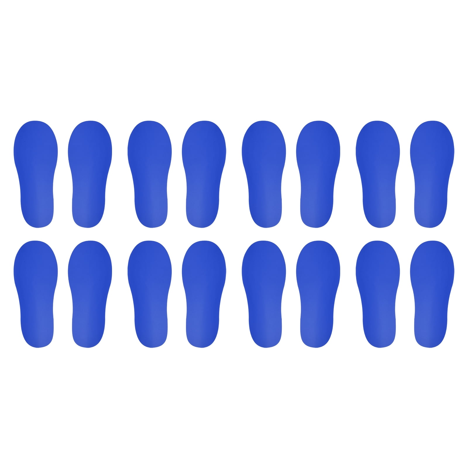 Unique Bargains Footprint Sticker Shoes Floor Decal Sign Blue 8x3"
